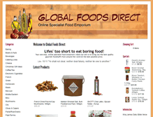 Tablet Screenshot of globalfoodsdirect.co.nz